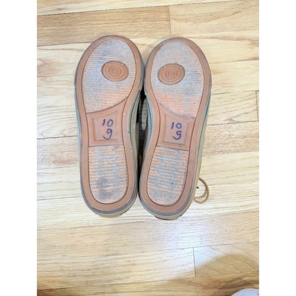 Polo Ralph Lauren Vance Side Lace Canvas Leather Boat Shoes Tan Brown Men's 11D - Picture 7 of 9